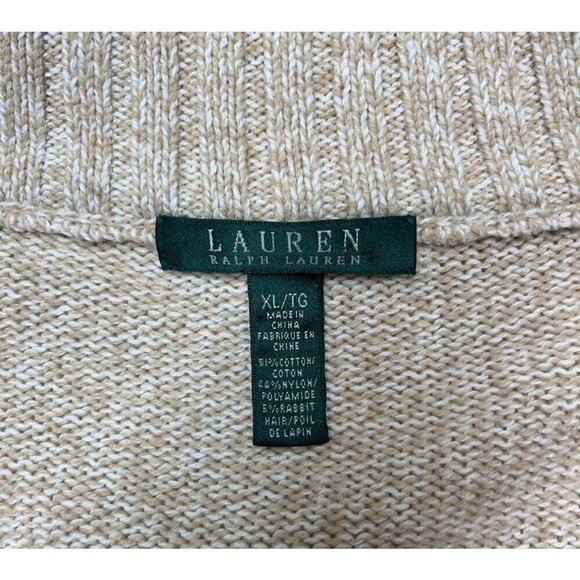 Lauren Ralph Lauren Womens Long Knit Cardigan Sweater Duster Button Up XL Cream - Picture 7 of 8
